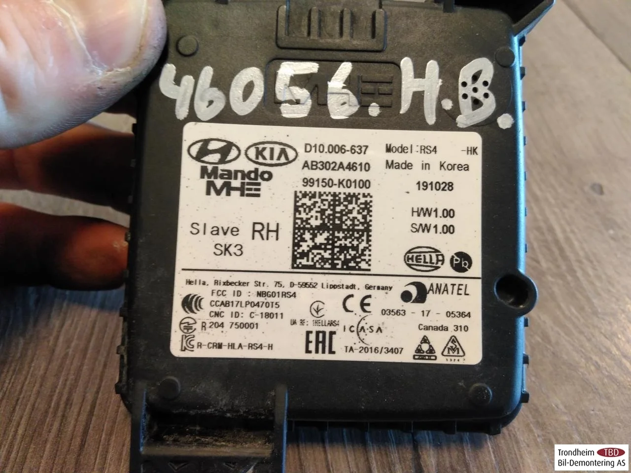 Kia SOUL 2009- Aktív ütközésvédelem érzékelő nézet 3