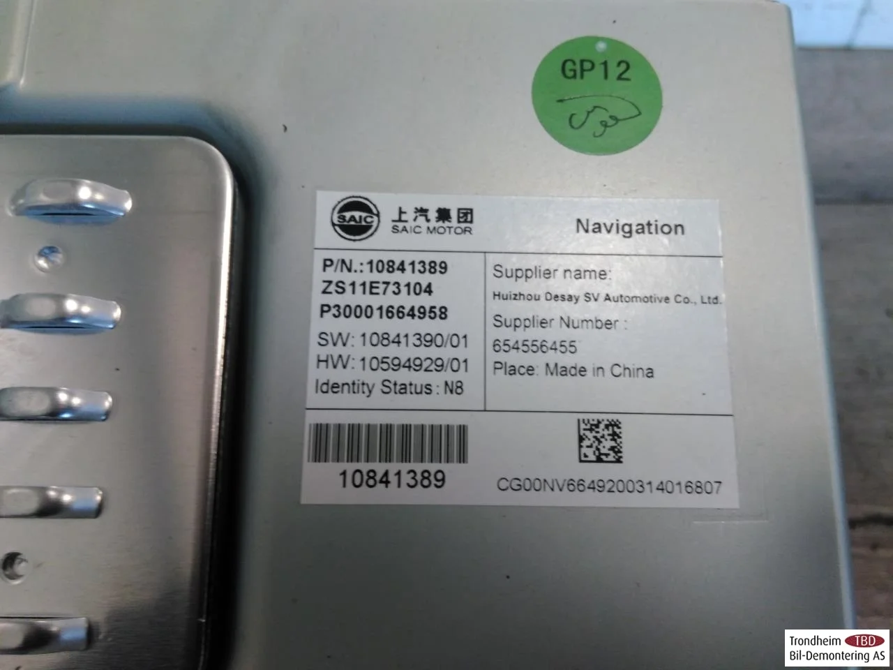 Mg ZS EV 2020- GPS navigáció nézet 3