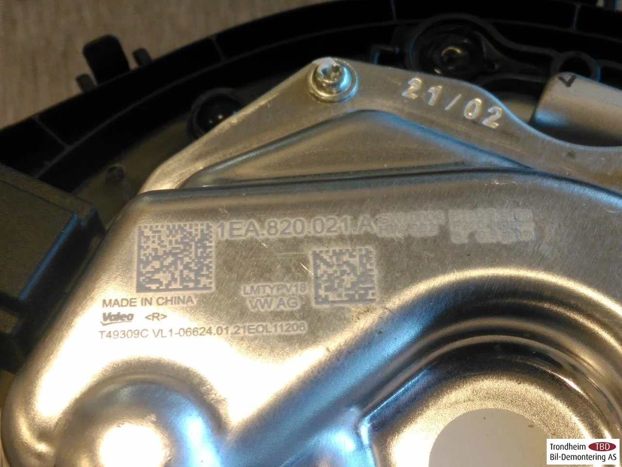Skoda ENYAQ IV 2021- Fűtésventilátor motor nézet 4