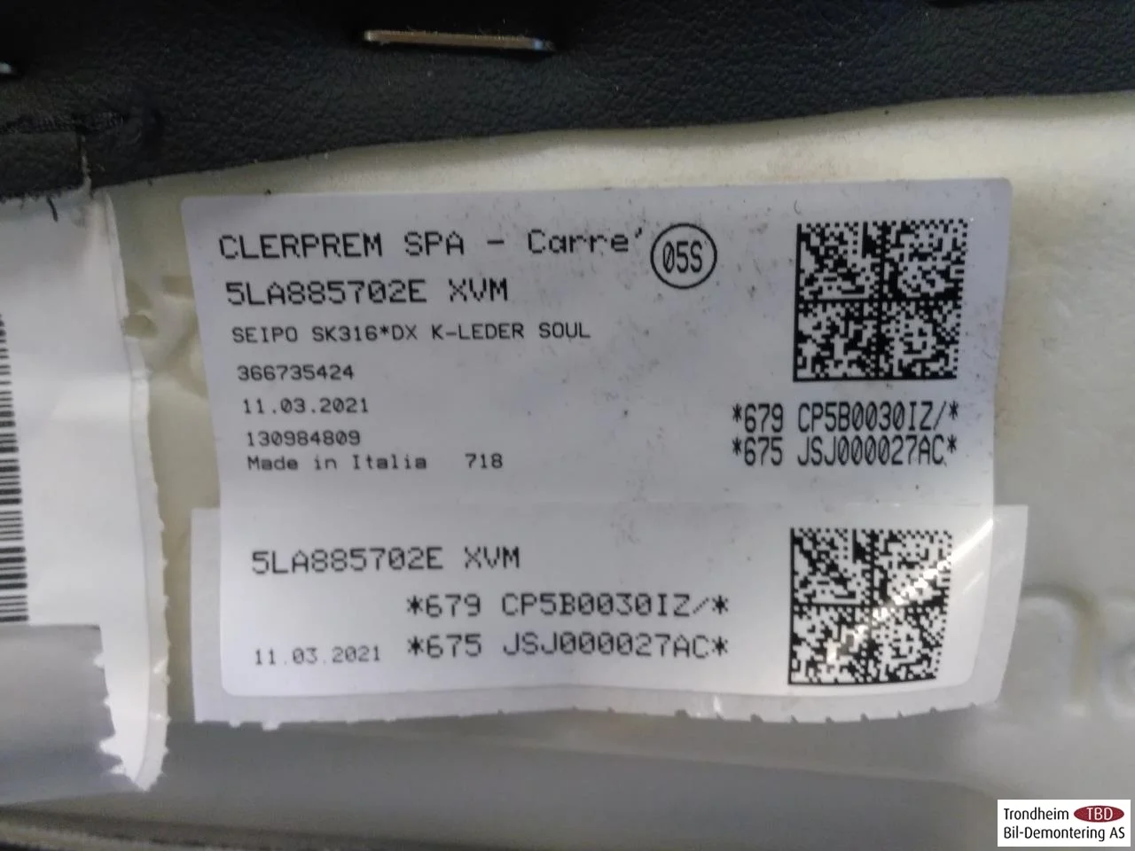 Skoda ENYAQ IV 2021- Légzsák, oldalpárna, jobb nézet 4