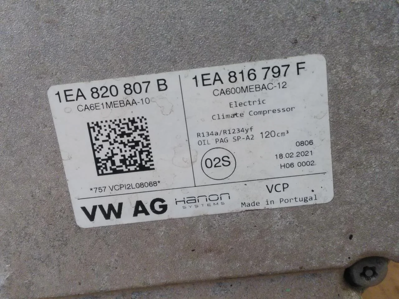 Volkswagen ID.4 2021- Klímakompresszor nézet 3