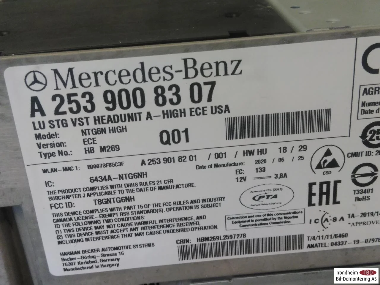 Mercedes EQC 2020- GPS navigáció nézet 4