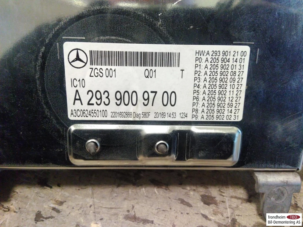 Mercedes EQC 2020- Vezérlőegység, egyéb nézet 3