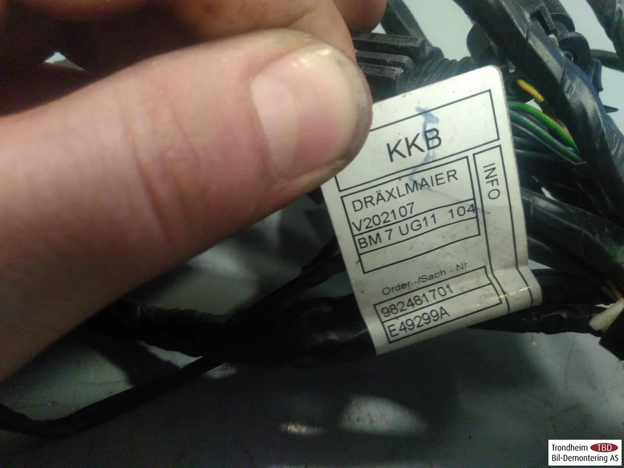 BMW IX3 G08 2021-25 Kábelköteg nézet 3