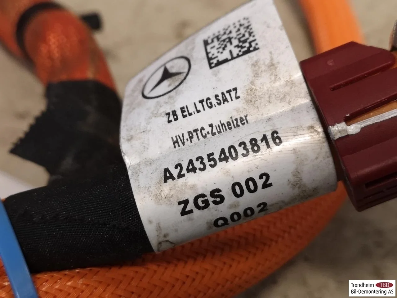 Mercedes EQA H243 2021- Fascicul de cabluri, înaltă tensiune vedere 3