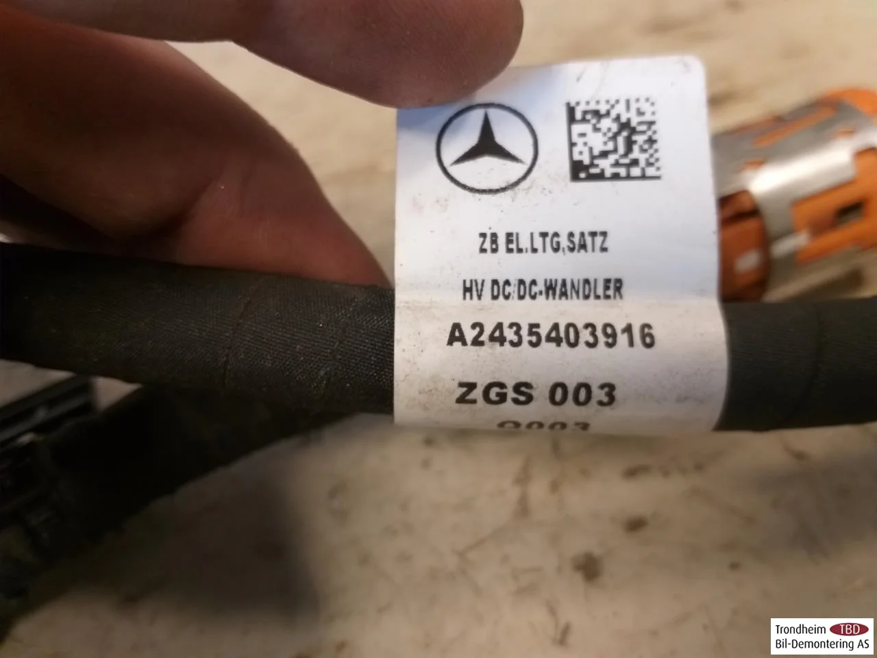Mercedes EQA H243 2021- Kábelköteg, nagyfeszültségű nézet 3