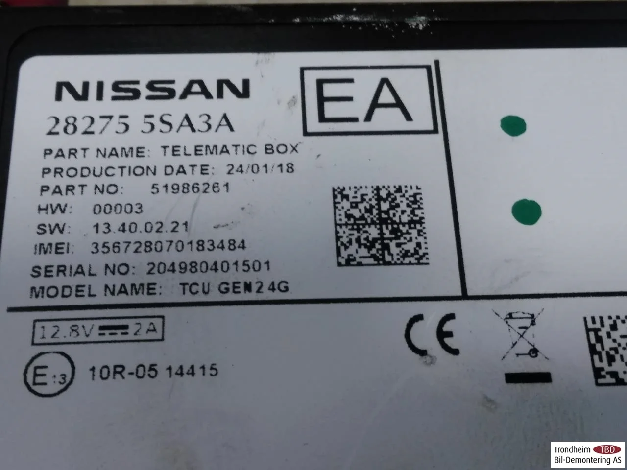 Nissan LEAF 2017-24 Vezérlőegység, egyéb nézet 4