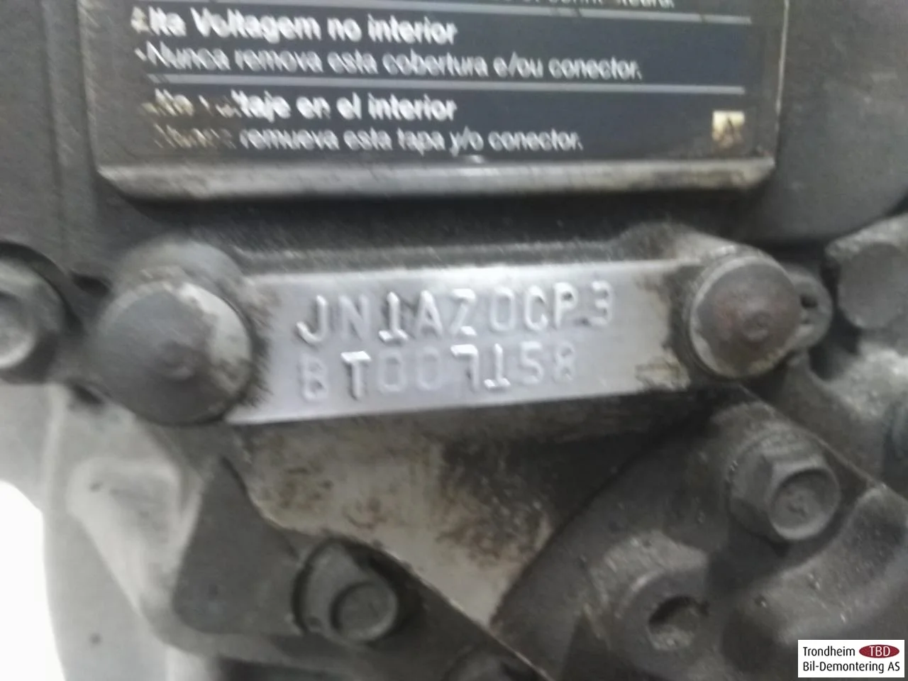 Nissan LEAF 2011-17 Elektromos motor, első nézet 3