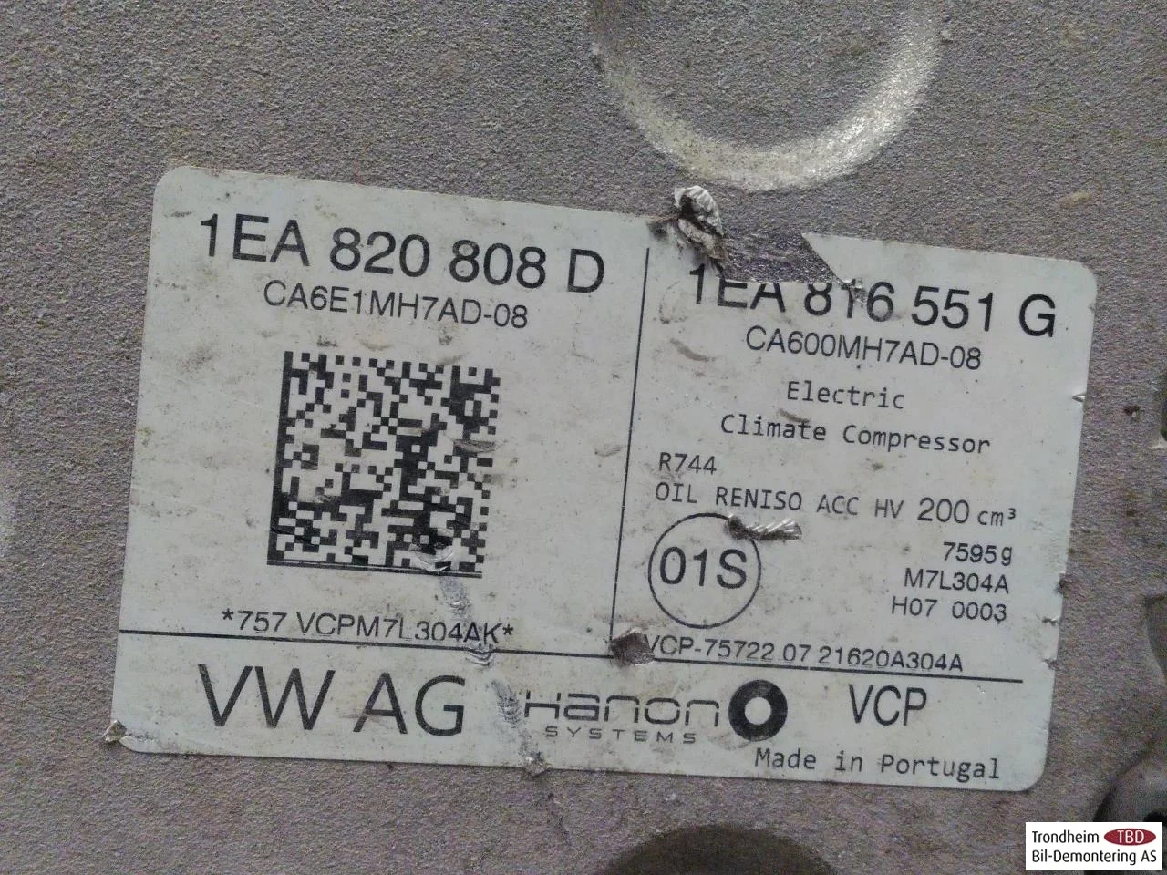 Volkswagen ID.4 2021- Klímakompresszor nézet 4