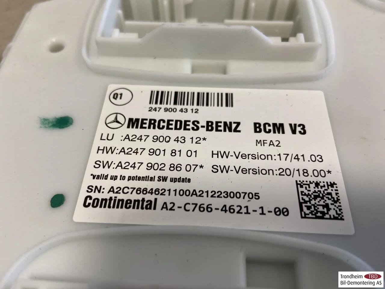 Mercedes EQA H243 2021- Vezérlőegység, klíma nézet 3