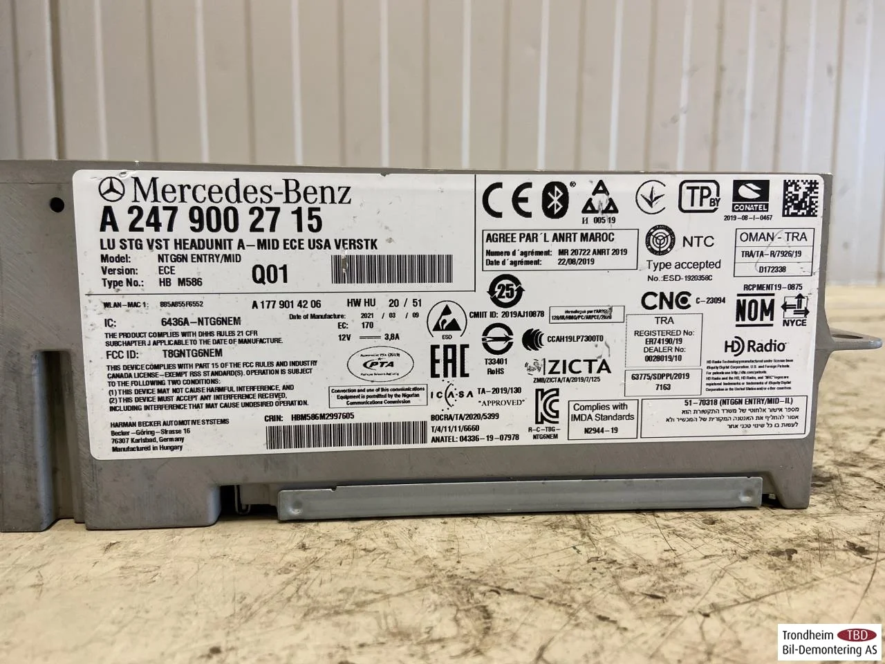 Mercedes EQA H243 2021- GPS navigáció nézet 4