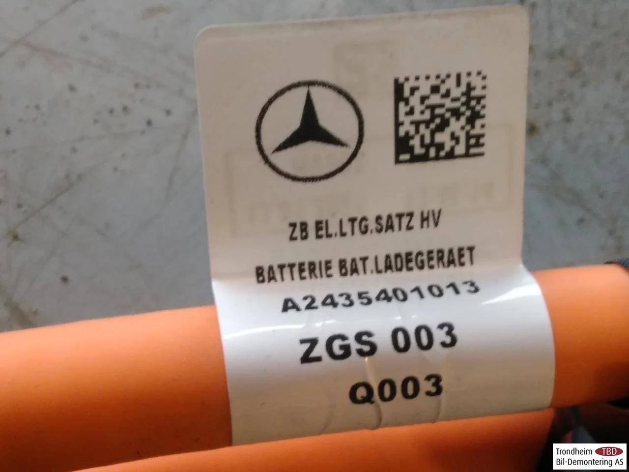 Mercedes EQA H243 2021- Fascicul de cabluri, înaltă tensiune vedere 3