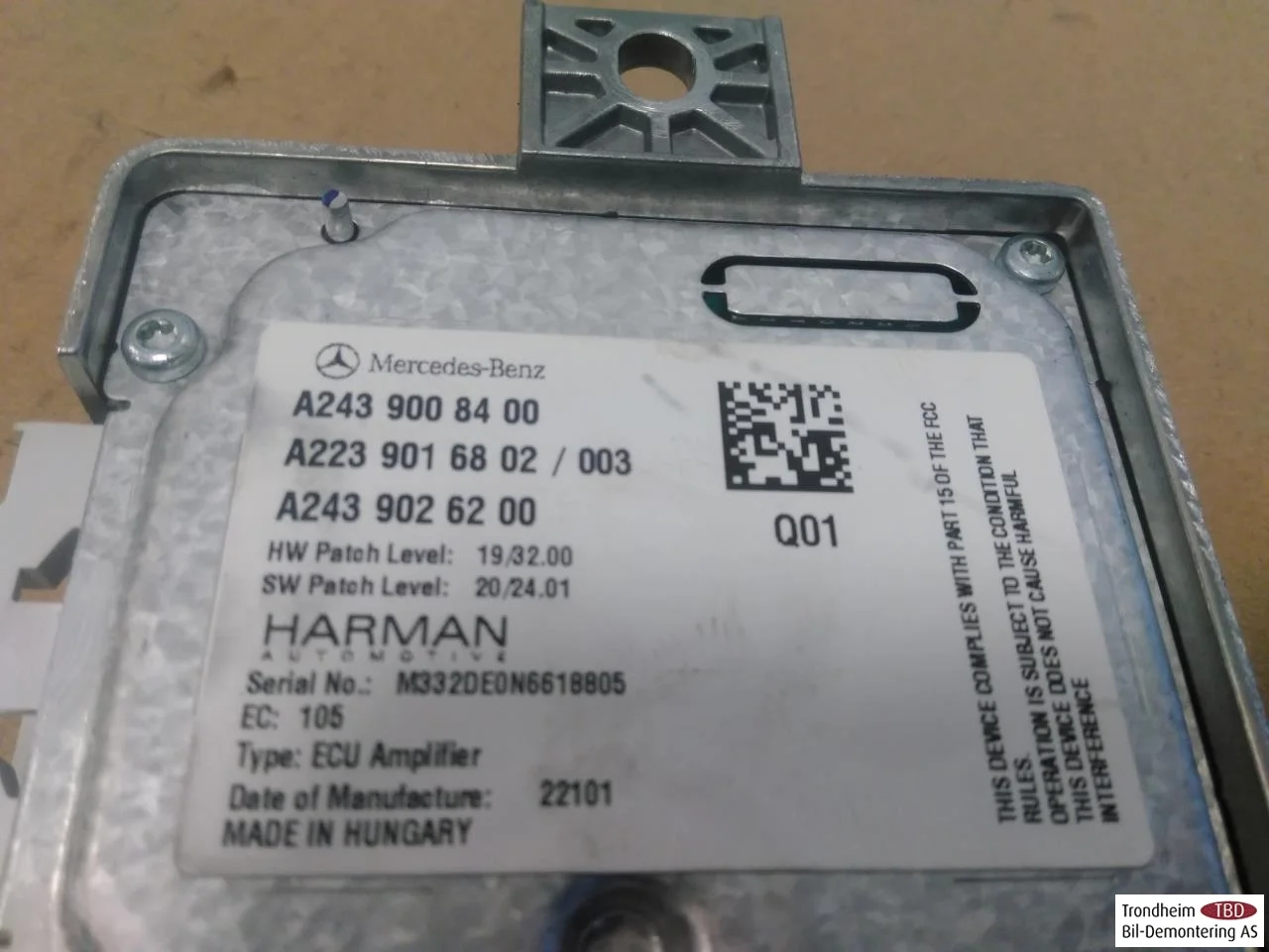 Mercedes EQA H243 2021- Vezérlőegység, egyéb nézet 3