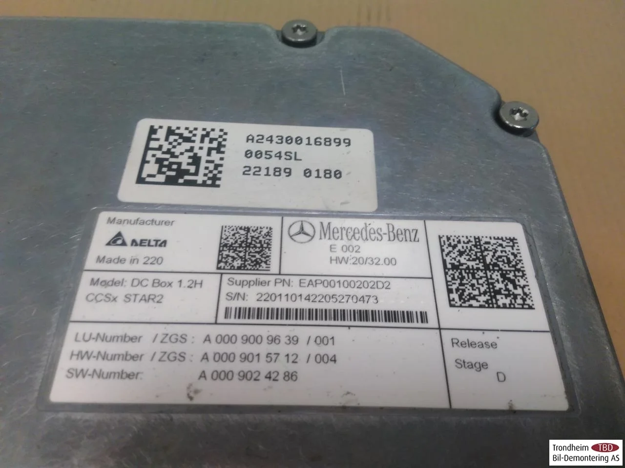 Mercedes EQA H243 2021- Feszültségátalakító, akkumulátor nézet 2