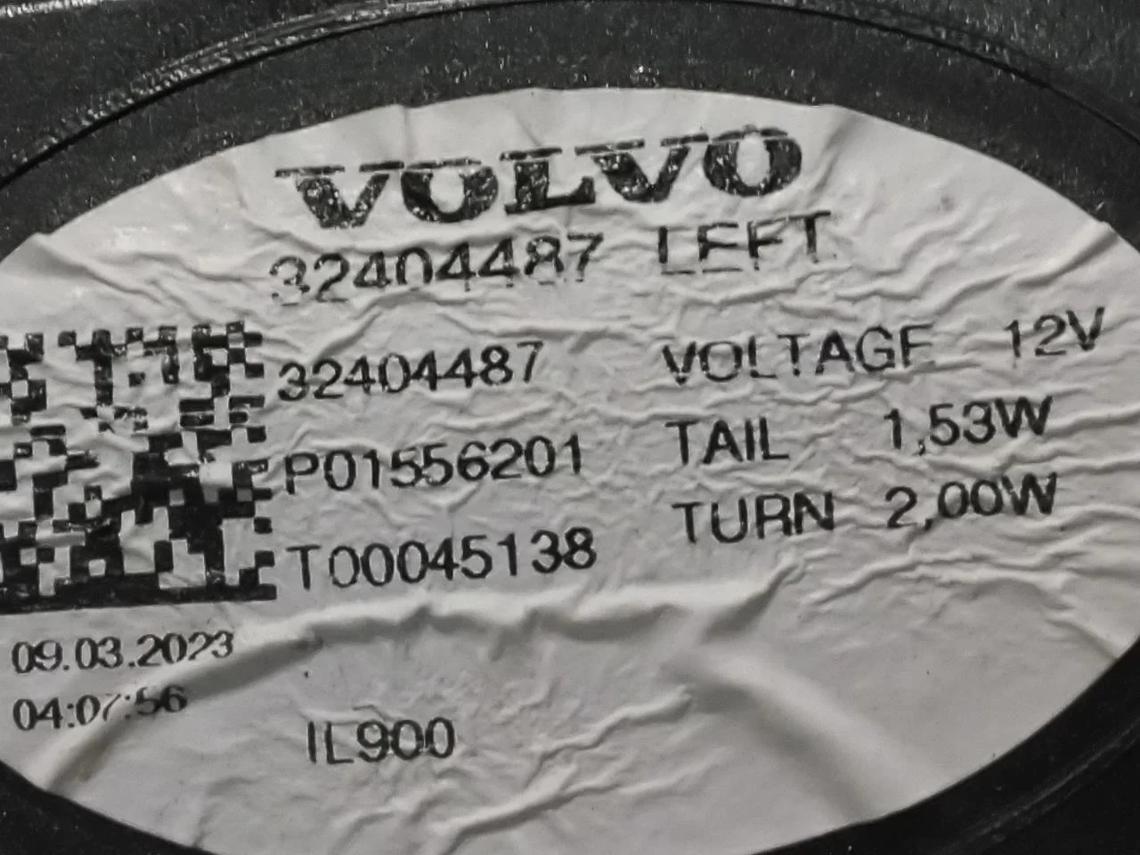 Volvo C40/RECHARGE 2021-> Lampă spate, stânga, pe hayon (interioară) vedere 3