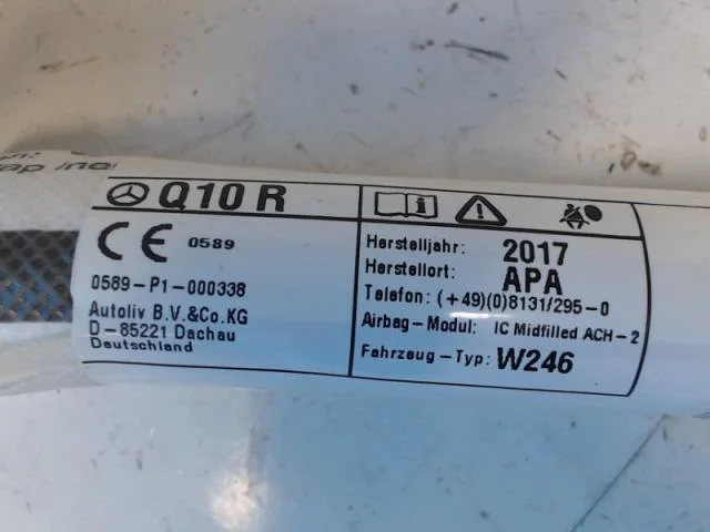 Mercedes B 180-200 W246/W242 2012-19 Right curtain airbag view 3