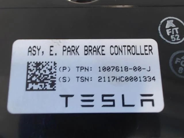 Tesla MODEL X 2016- Vezérlőegység, elektromos kézifék (EPB) nézet 2