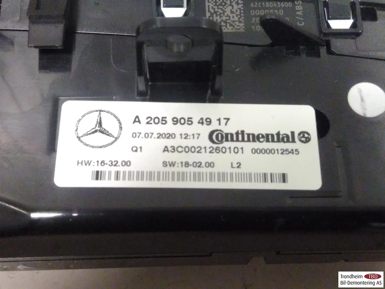 Mercedes EQC 2020- Unitate de comandă încălzire vedere 4