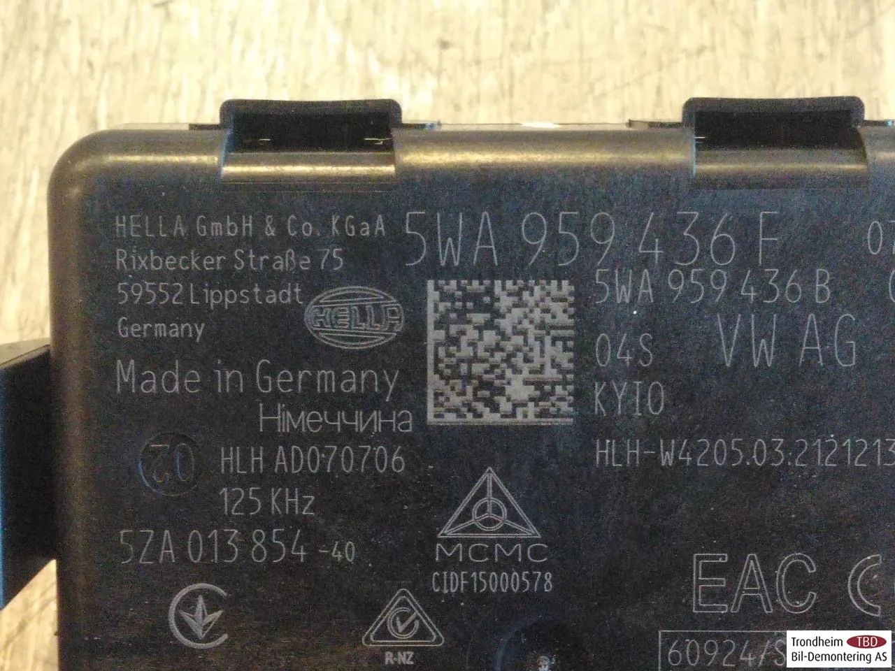 Skoda ENYAQ IV 2021- Vezérlőegység, kulcs nélküli rendszer nézet 4