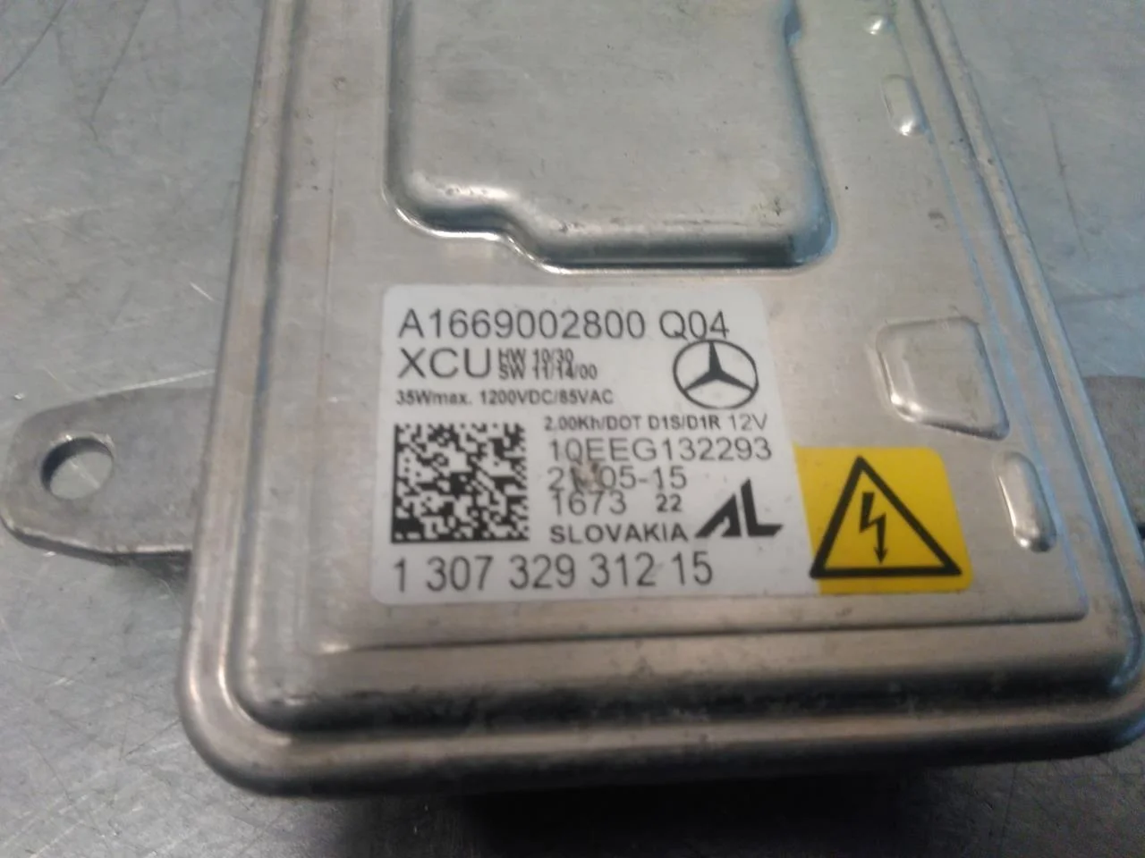 Mercedes B 180-200 W246/W242 2012-19 Vezérlőegység, xenon nézet 2