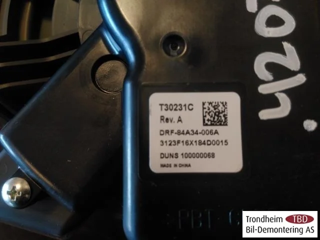 Tesla MODEL 3 2017--> Fűtésventilátor motor nézet 4