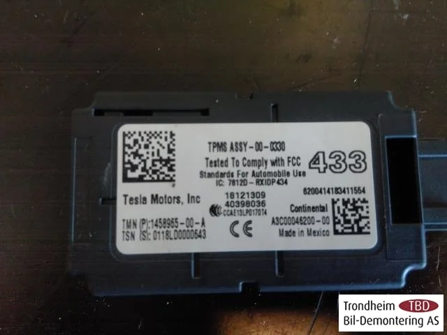 Tesla MODEL 3 2017--> TPMS érzékelő / keréknyomás-ellenőrző nézet 3