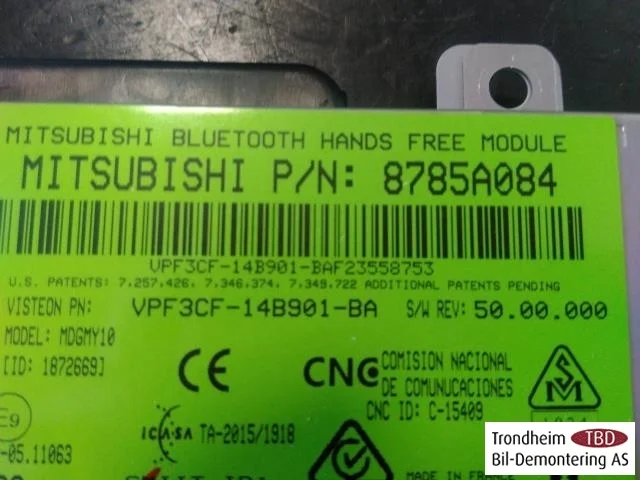 Mitsubishi OUTLANDER 2013-21 Vezérlőegység, Bluetooth nézet 3