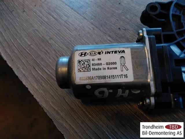 Hyundai IONIQ AE 2017-22 Window regulator motor view 2
