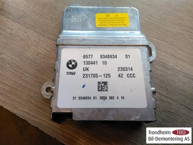 BMW I3 I01 2013-22 Légzsák elektronikai egység