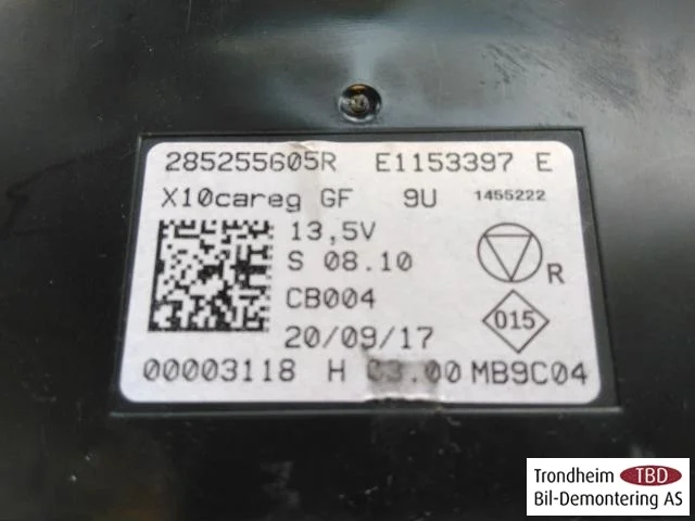 Renault ZOE/E- TECH 2013--> Vezérlőegység, egyéb nézet 2