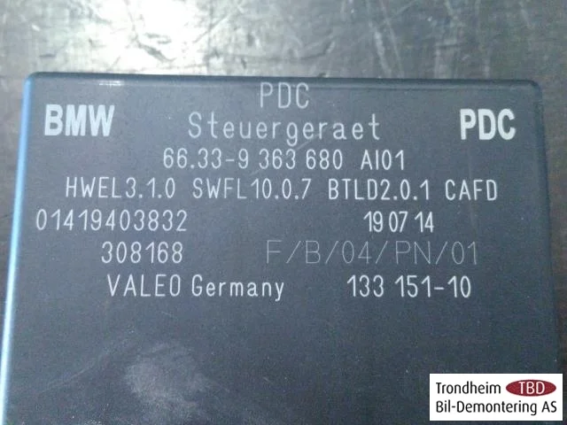 BMW I3 I01 2013-22 Vezérlőegység, parkolássegéd nézet 2