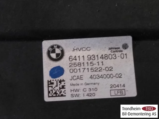 BMW I3 I01 2013-22 Vezérlőegység, egyéb nézet 3