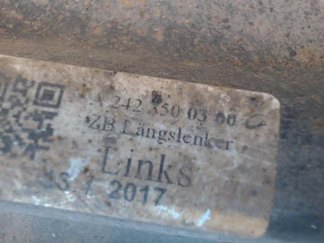 Mercedes B 180-200 W246/W242 2012-19 Lengőkar, bal hátsó nézet 2