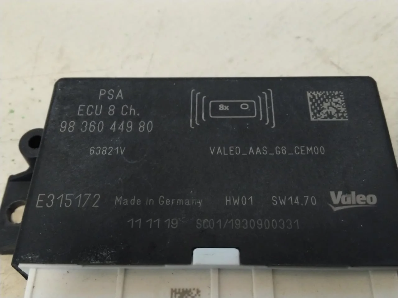 Peugeot 208/E-208 2020-> Vezérlőegység, parkolássegéd nézet 3