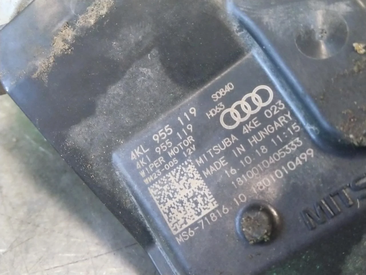Audi E-TRON, S GE 2019- Windshield wiper motor view 4
