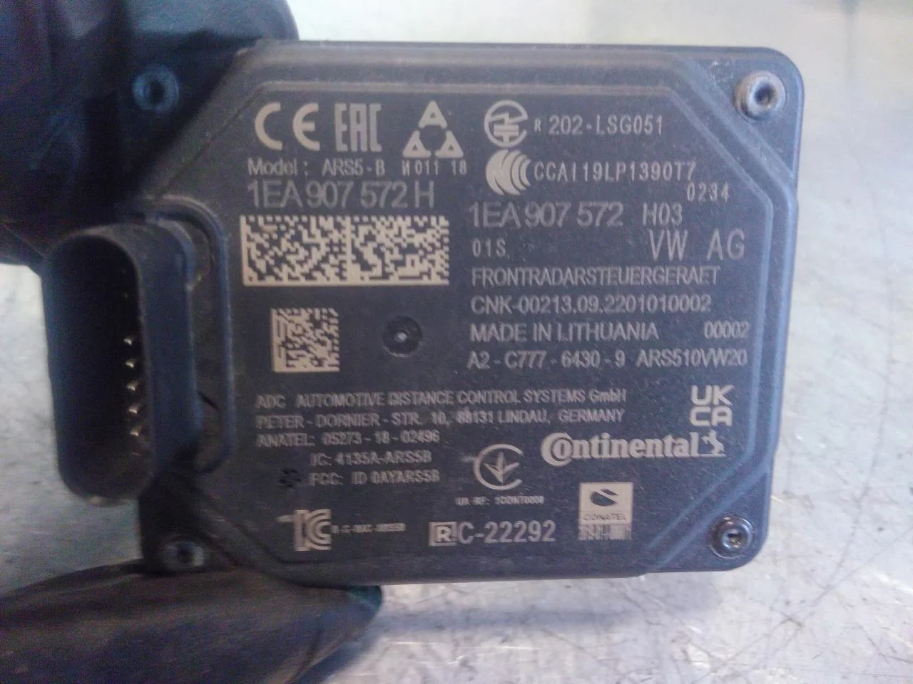 Volkswagen ID.5 2022- Tempomat (adaptív) érzékelő nézet 2
