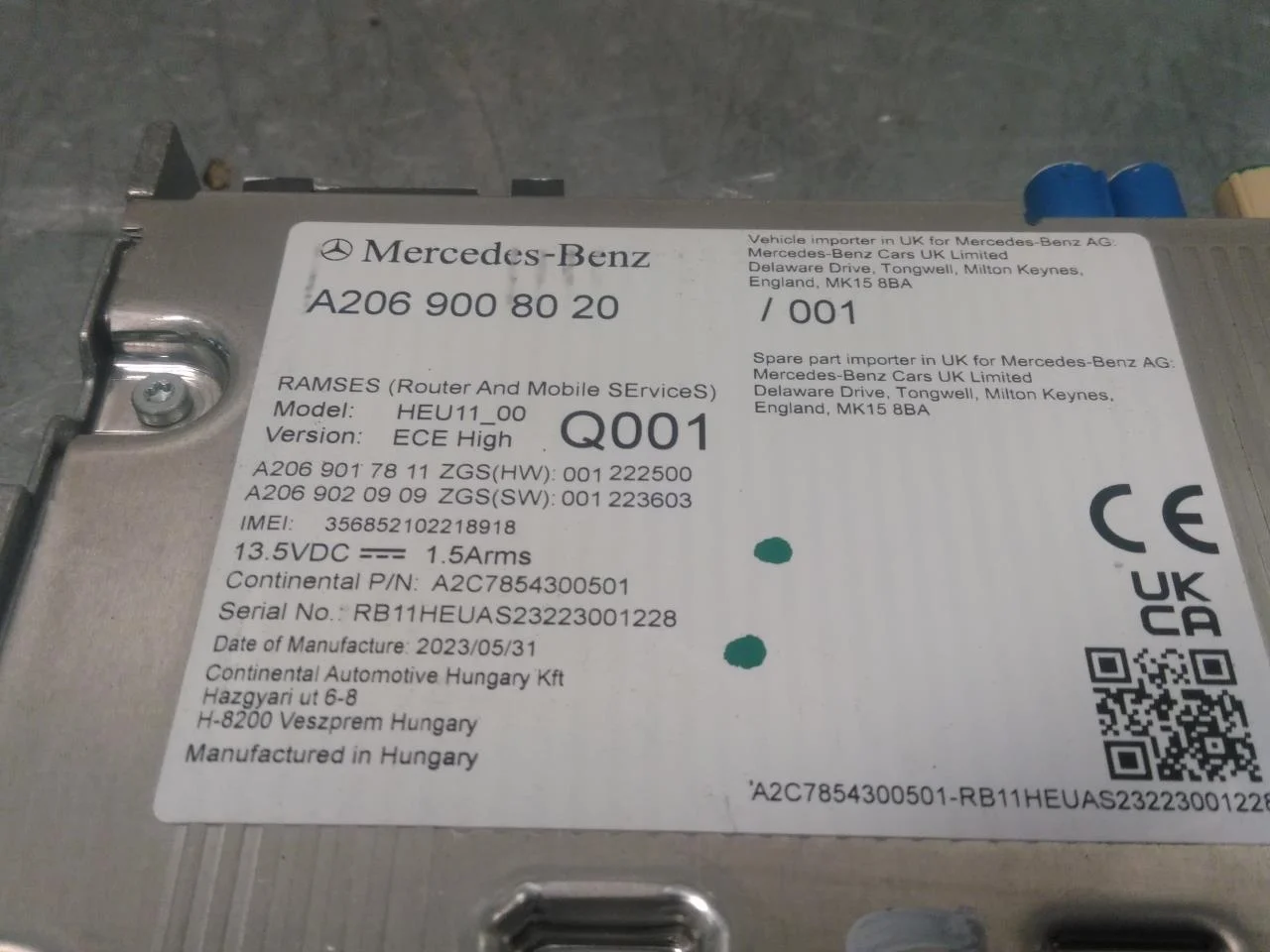 Mercedes EQS SUV X296 2022- Vezérlőegység, egyéb nézet 3