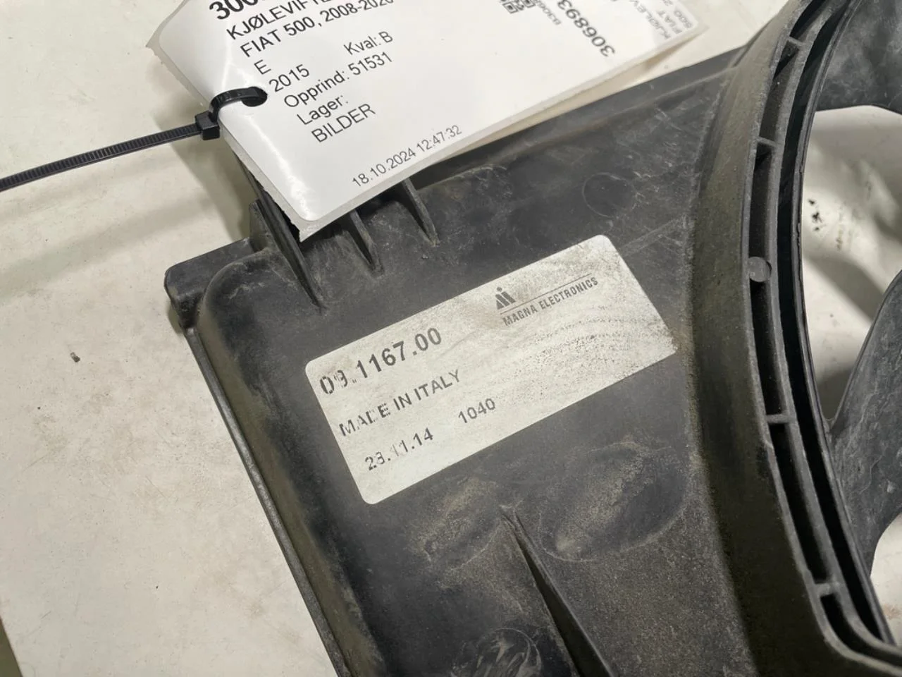 Fiat 500 2007->>24 Ventilator răcire electric vedere 3