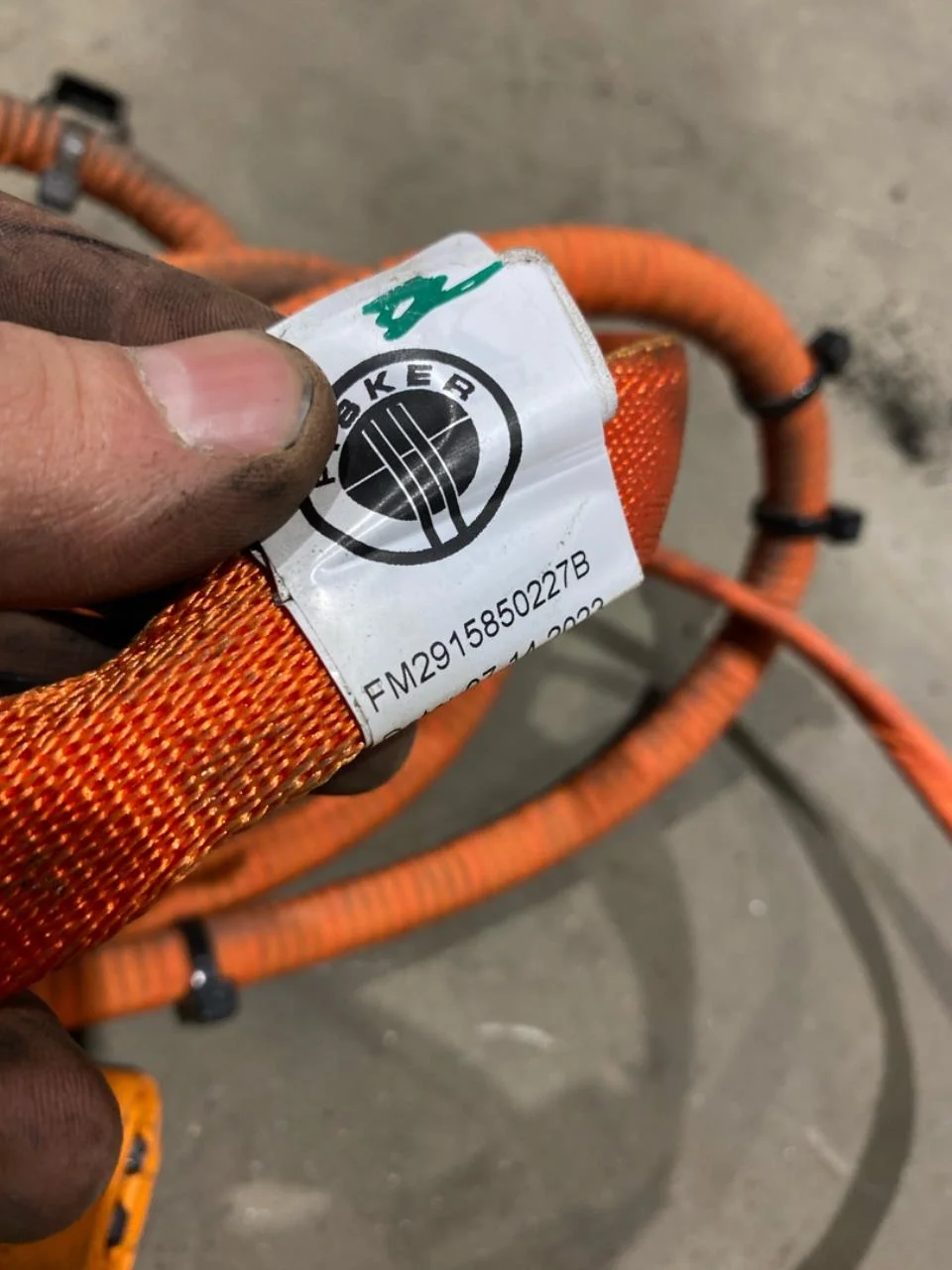 Fisker OCEAN Wiring harness, high voltage view 2