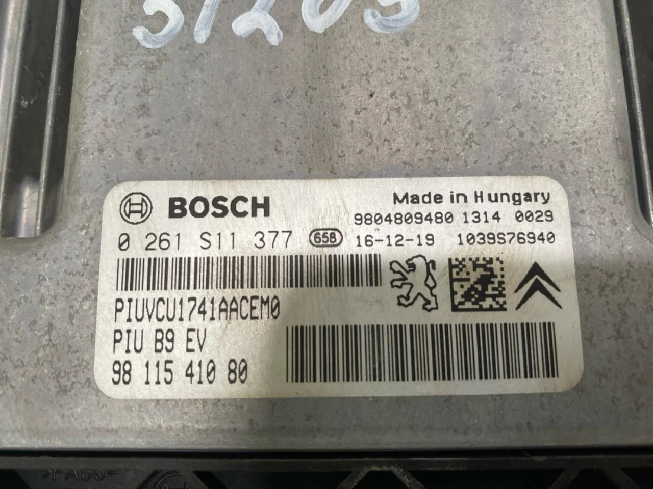 Peugeot PARTNER 2016-18 Vezérlőegység, befecskendezés (benzin) nézet 4