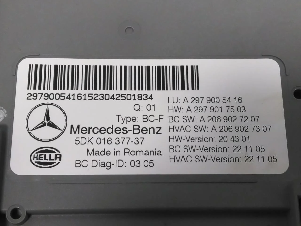 Mercedes EQS SUV X296 2022- Vezérlőegység, klíma nézet 3