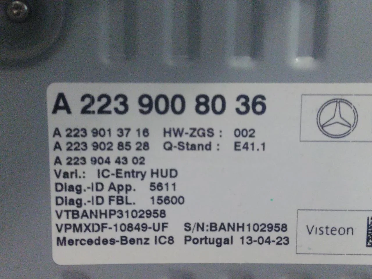 Mercedes EQS SUV X296 2022- Vezérlőegység, egyéb nézet 4