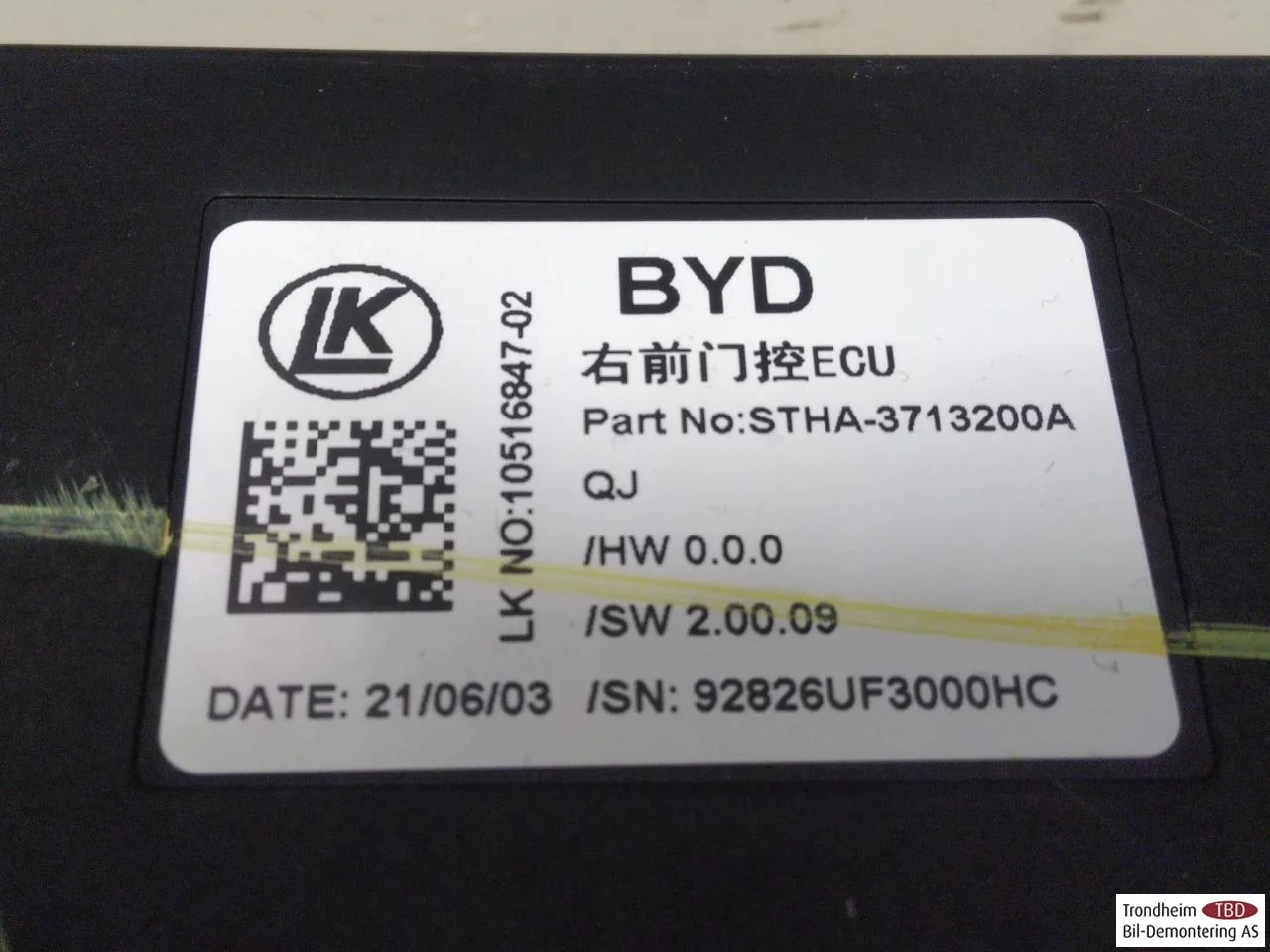 Byd TANG 2021->> Vezérlőegység, ajtó nézet 4