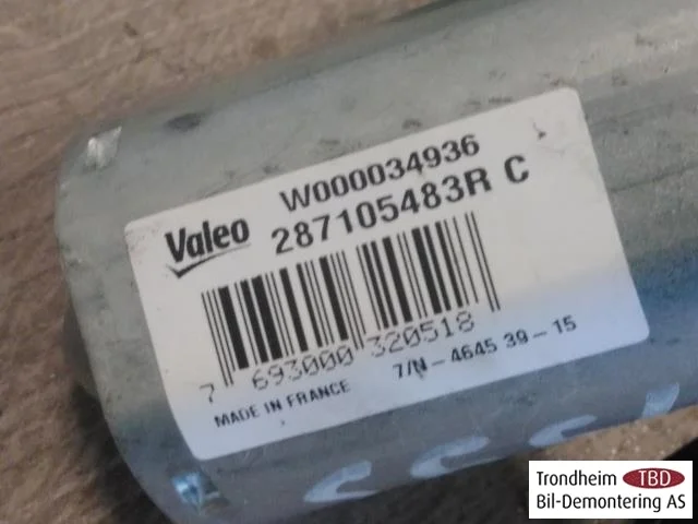 Renault ZOE/E- TECH 2013--> Ablaktörlő motor, csomagtérajtó nézet 3