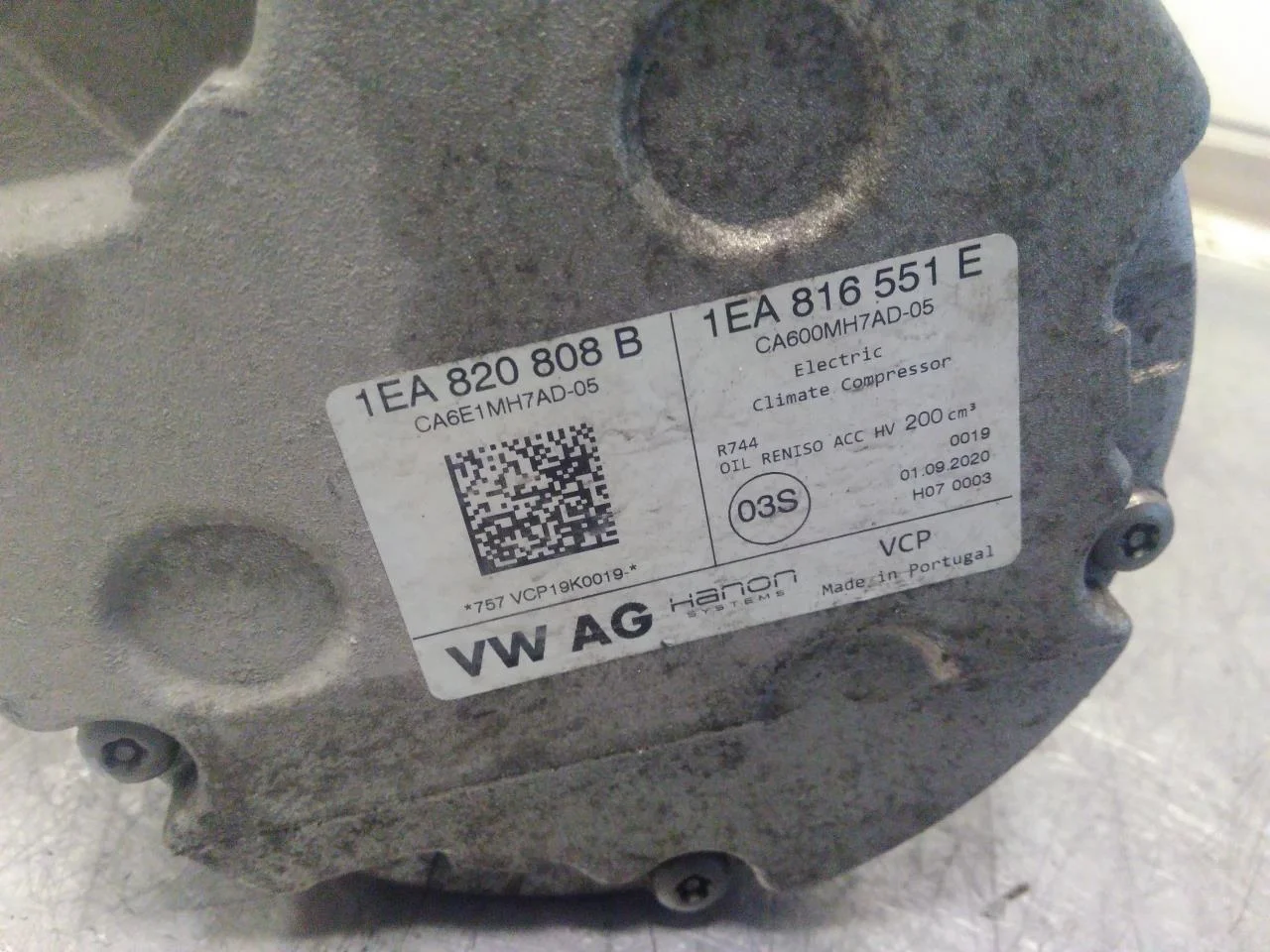 Volkswagen ID.3 2021- Klímakompresszor nézet 2